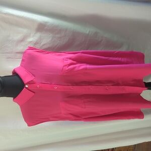 Apt. 9 Fuscia Pink Sleeveless Button Down Shirt